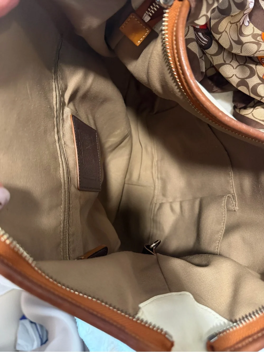 Coach cream leather